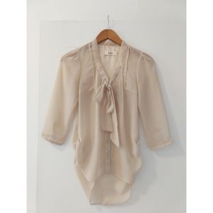 Lola cream chiffon blouse